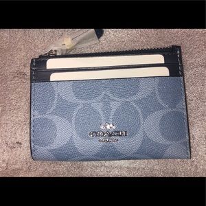 Coach ID Key Ring Coin Case Signature Wallet